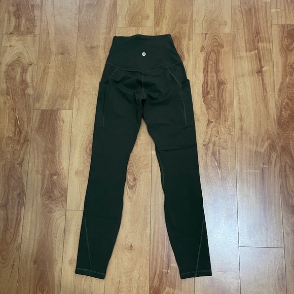 Lululemon Women Align Legging Pants Olive Green Size 2 New Without Tags 25" L - Picture 3 of 8